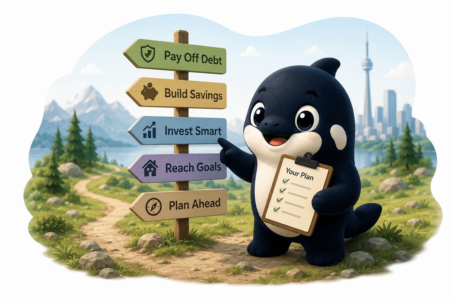 Canooq Money Steps roadmap illustration