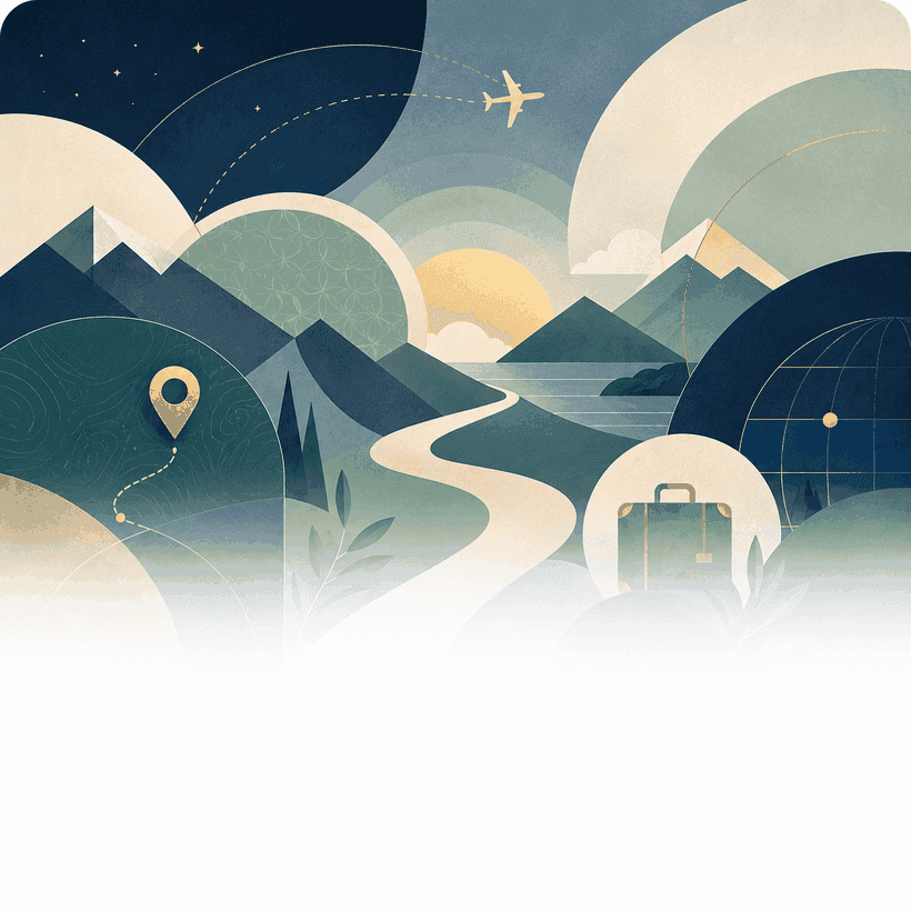 Canadian travel planning map illustration
