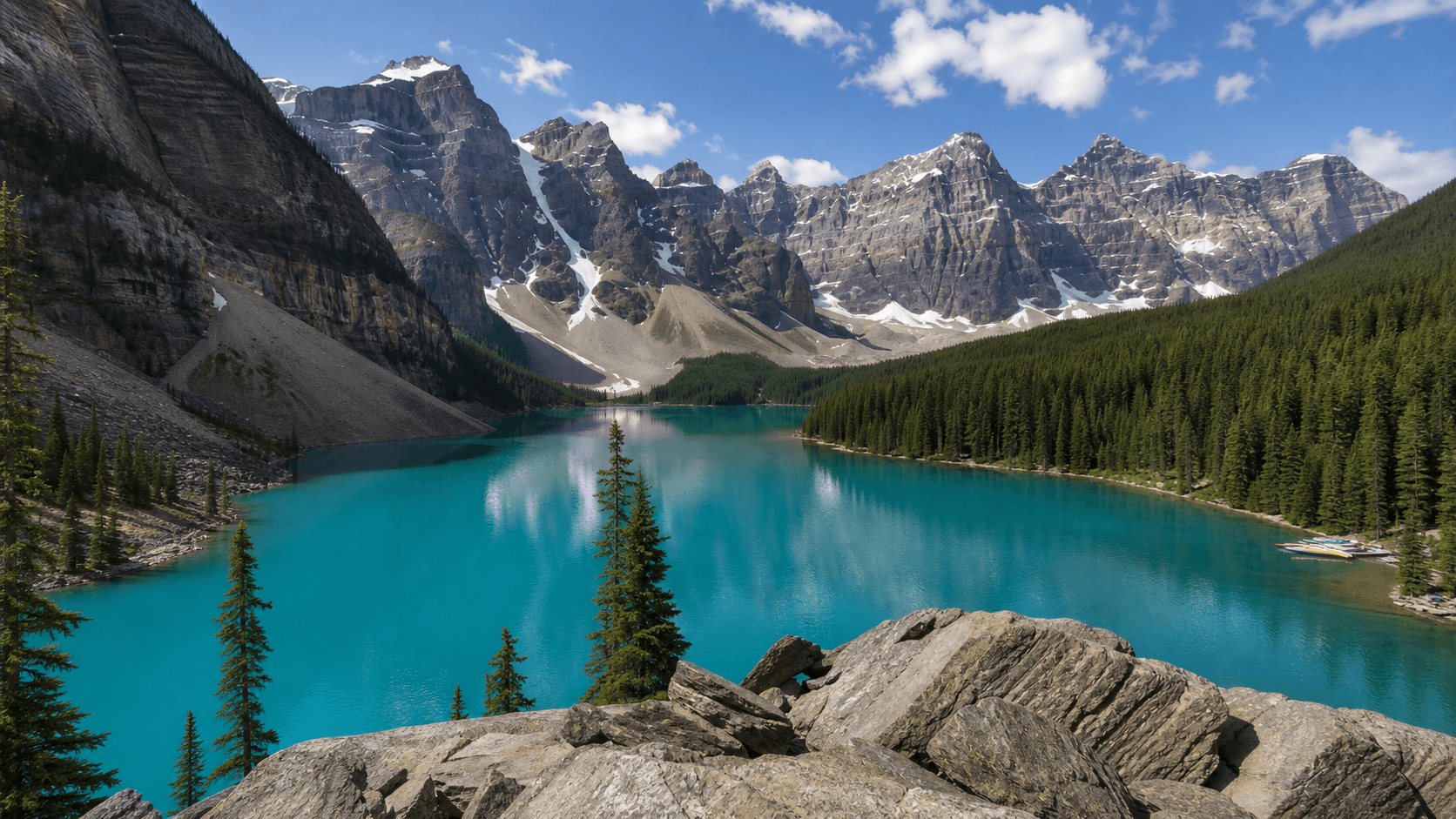 Moraine Lake from the Rockpile in Banff National Park
